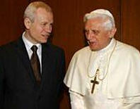 Le pape Benoît XVI et le président de la Pologne
